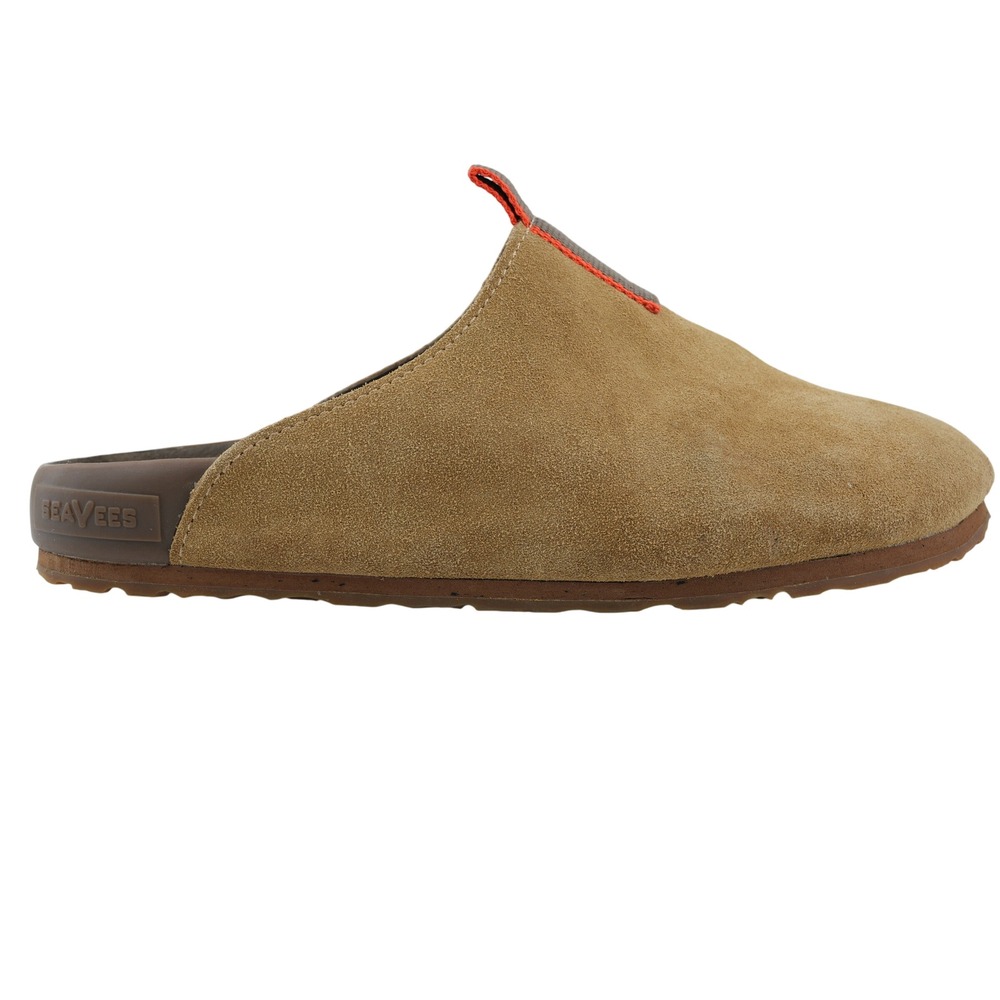 SeaVees Tiburon Trekker Mens 12 Maple Brown Suede Vibram Sole Mules Slip On